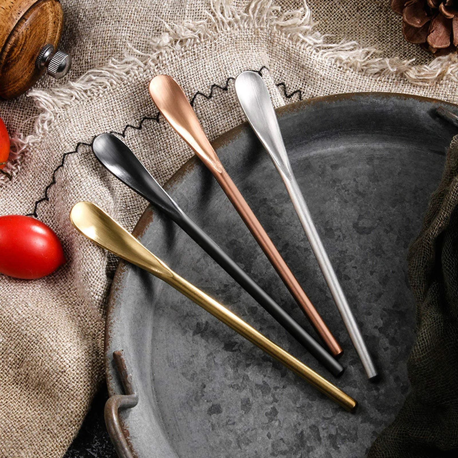 Ложка кавова WUWEOT з нержавіючої сталі, набір 8 штук, 13 см, фото №5 Ложка кавова WUWEOT з нержавіючої сталі, набір 8 штук, 13 см, фото №5