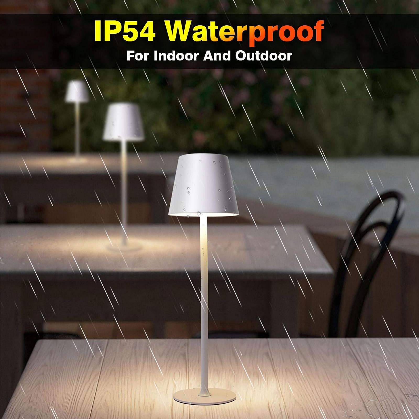 Настільна лампа LED акумуляторна бездротова з димуванням 2700 К - 6000 К USB IP54 Біла, фото №4