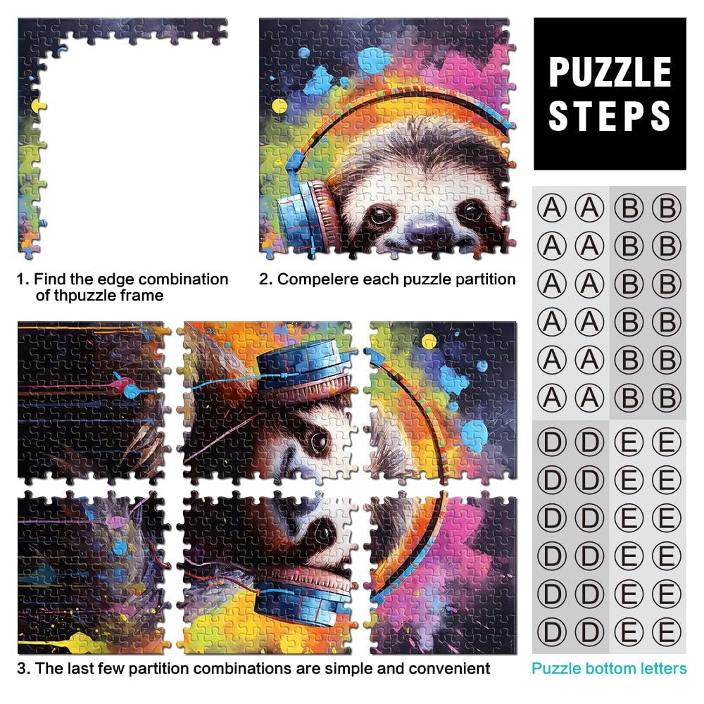 Пазл Sloth DJ 1000 элементов 38 x 26 см, фото №3 Пазл Sloth DJ 1000 элементов 38 x 26 см, фото №3