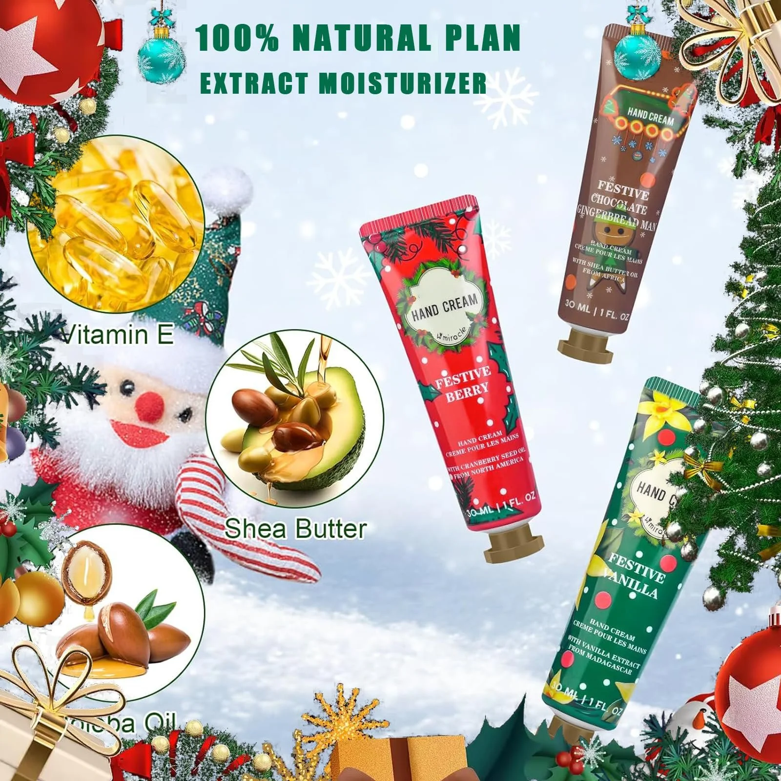 Крем для рук Набор Рождественский, Мини, 3 x 30 мл, фото №3