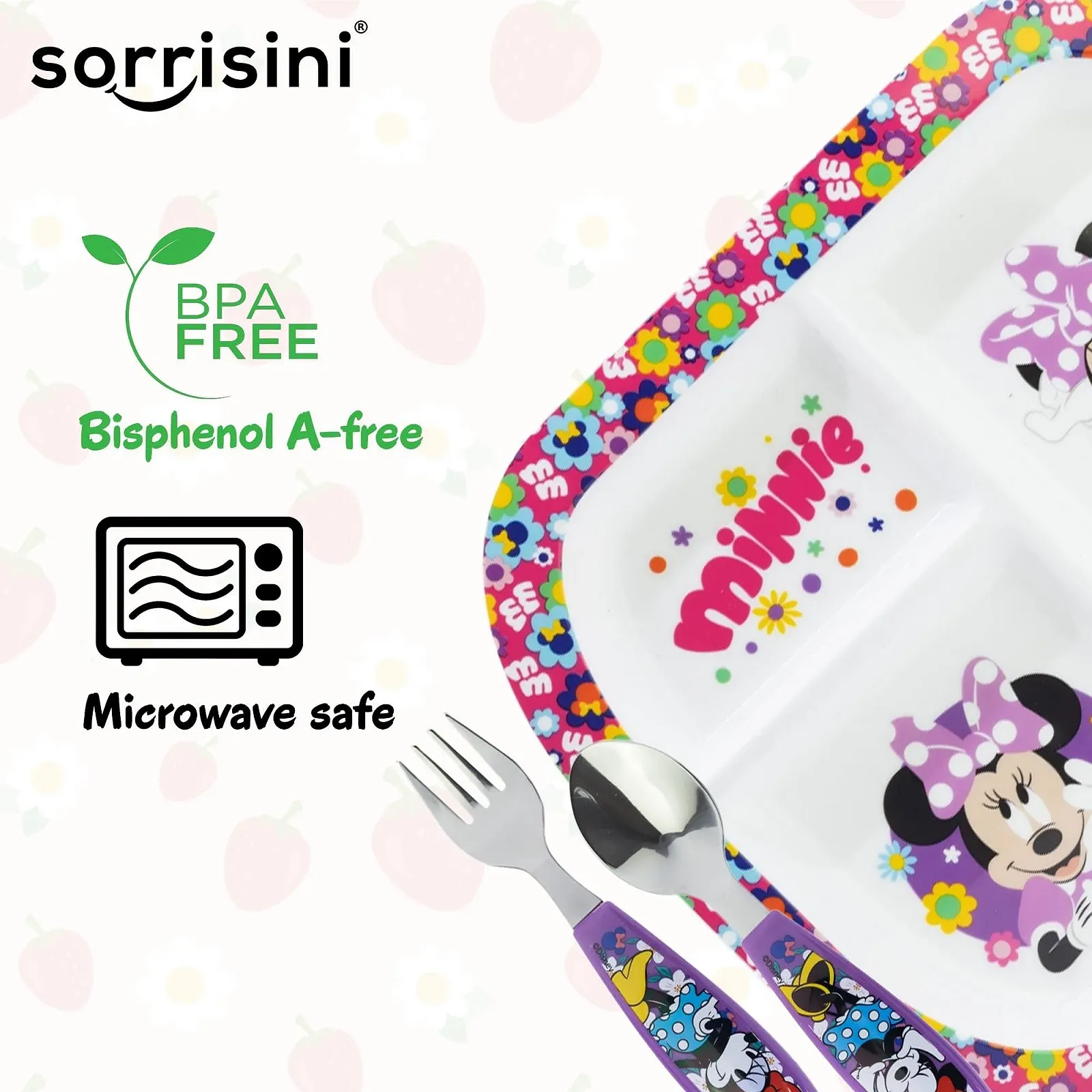 Набор детской посуды Sorrisini, 3 предмета, фото №2 Набор детской посуды Sorrisini, 3 предмета, фото №2