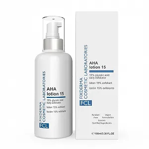 Лосьон Fixderma FCL AHA 15 для сухой, зудящей и шершавой кожи | Отшелушивающий лосьон | Удаляет твердую и темную кожу | Увлажняет кожу | Для молодой и сияющей кожи | Без парабенов - 100 мл - Фото 1
