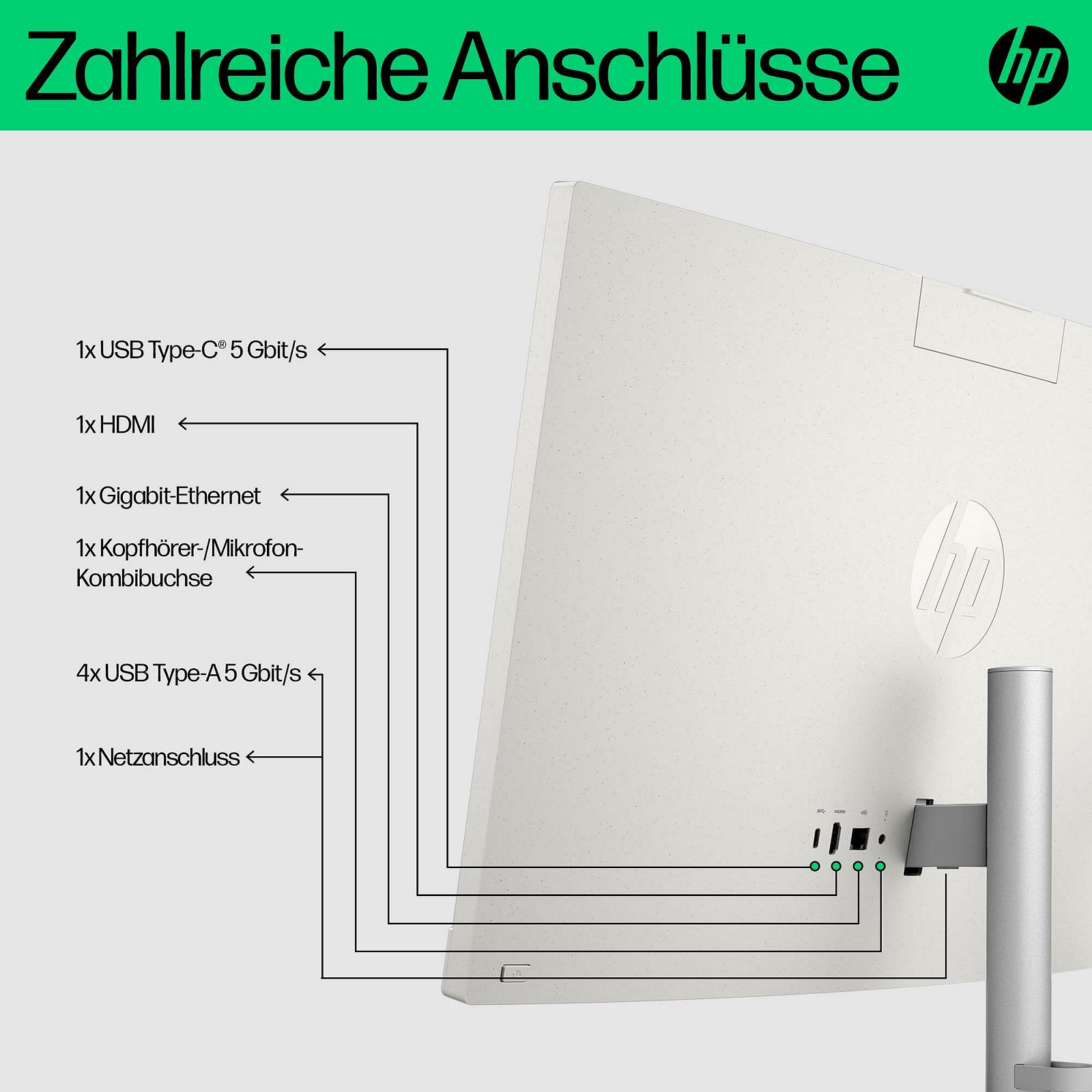 Комп'ютер HP All-in-One 23.8" FHD Intel Core i7-1355U 16GB DDR4 RAM 1TB SSD Intel Iris Xe Windows 11 Home Білий, фото №5