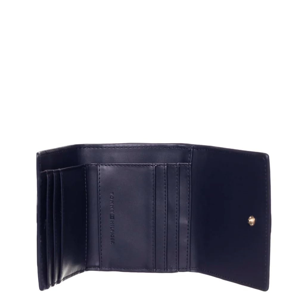 Кошелек Tommy Hilfiger TH Plush Женский Черный Полиуретан 11 см x 2 см x 9 см 6 Отделений для карт Кнопка, черный, Стандартный размер, Повседневный, фото №3
