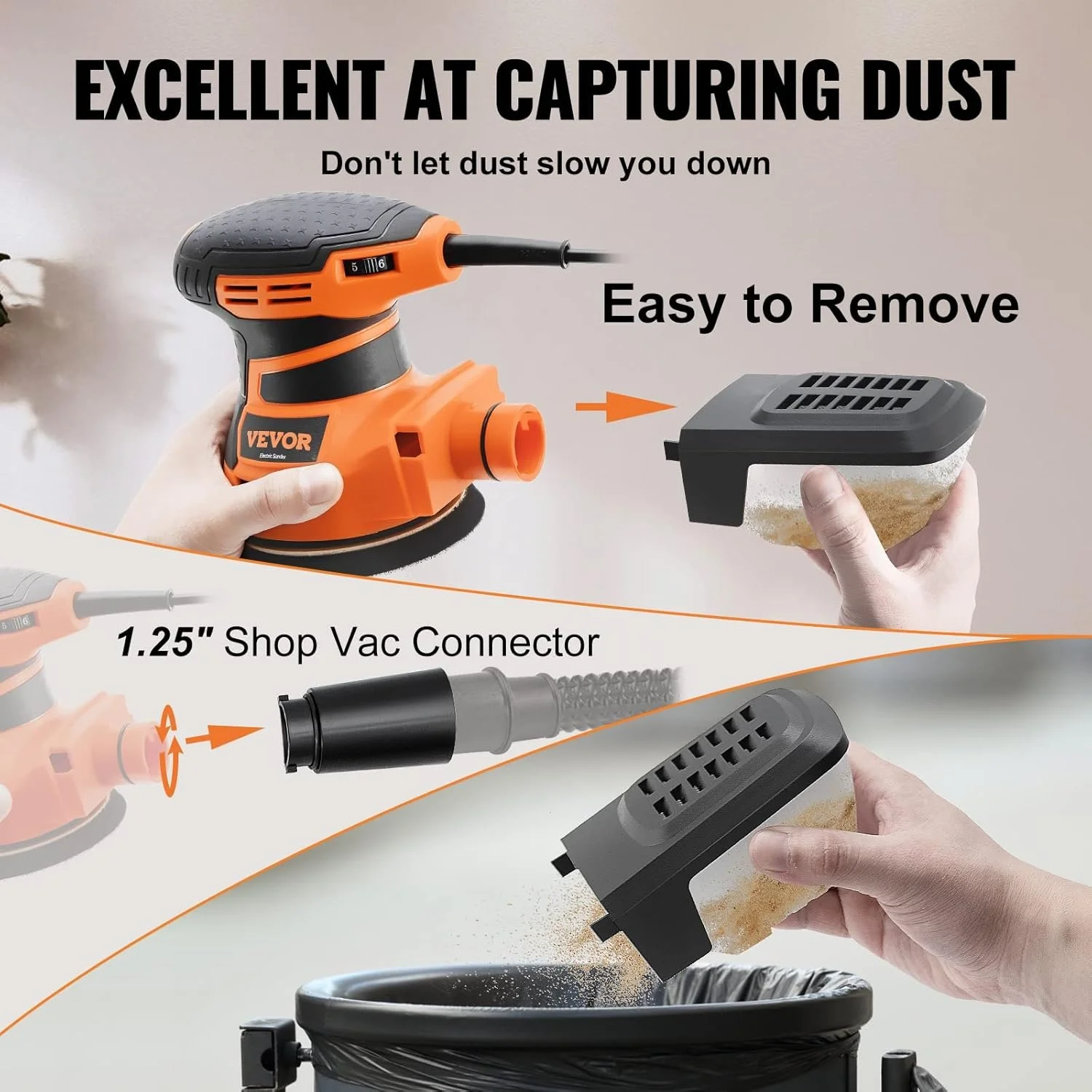 Шліфувальна машина Vevor KPSA0311 Black/Orange, фото №5