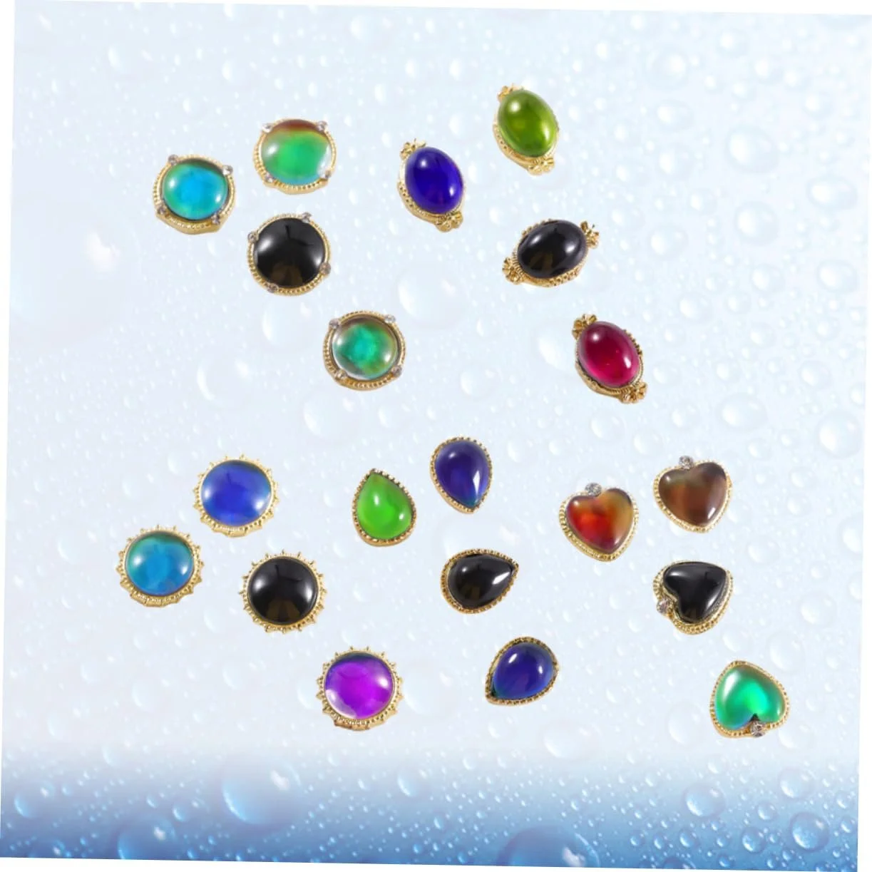 Наклейки для ногтей MAGICLULU 2 набора Элегантные наклейки, меняющие температуру, для украшений для ногтей Опаловые наклейки для маникюра Блестящие украшения для ногтей Креативный дизайн ногтей 5 штук * 2, фото №2