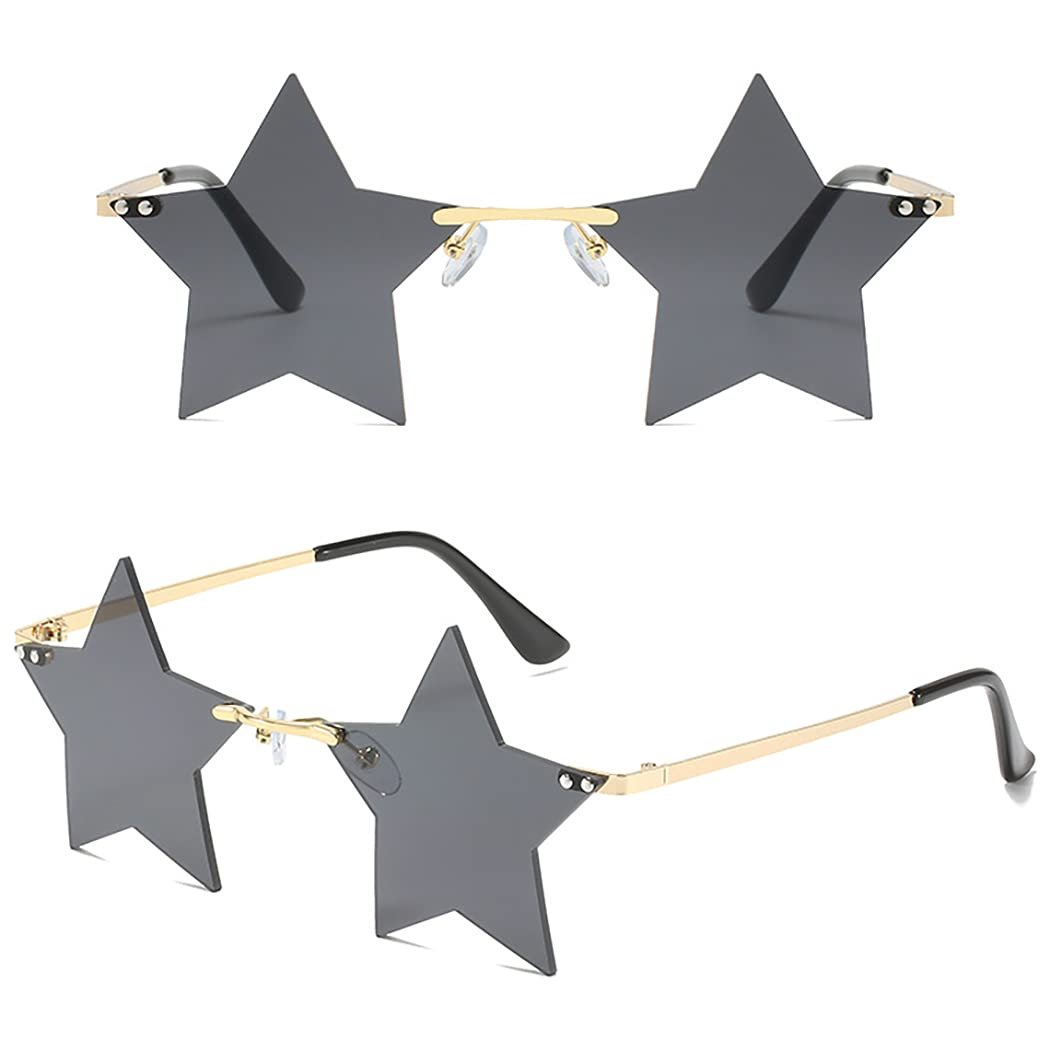 Сонцезахисні окуляри Без оправи Зірка Унісекс Модні окуляри для вечірок Гелловін Фотореквізит, фото №7 Сонцезахисні окуляри Без оправи Зірка Унісекс Модні окуляри для вечірок Гелловін Фотореквізит, фото №7