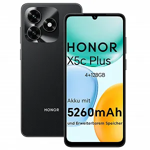 Смартфон HONOR X5c Plus 4GB RAM 128GB 5260 mAh 90 Hz 6.74" 50MP + 5MP Octa-Core Android 15 Midnight Black - Фото 1