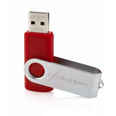 USB флеш-накопитель Exceleram 16gb P1 Series Silver/Red USB 2.0 EXP1U2SIRE16, фото №3
