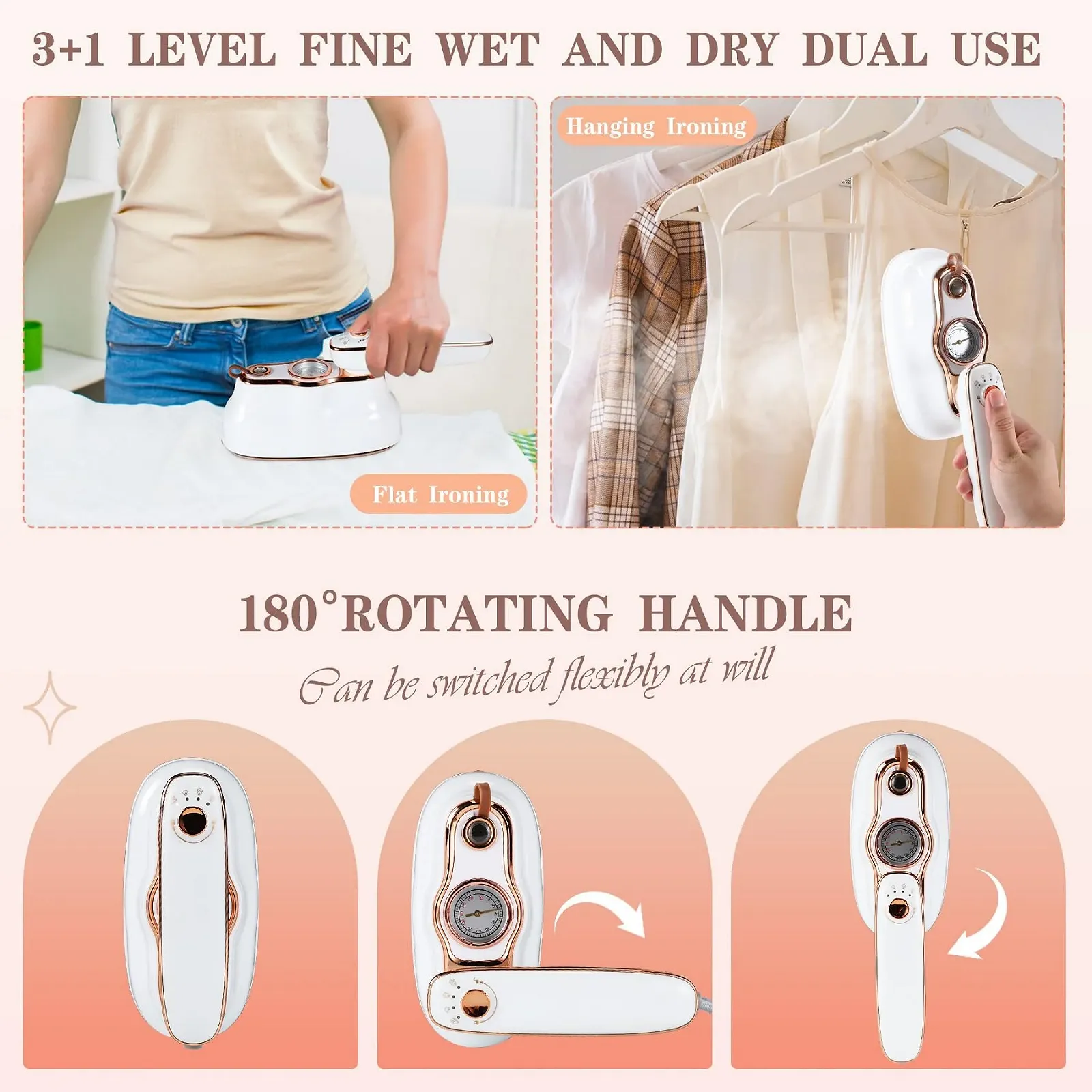 Утюг дорожный паровой VAYALT Travel Steam Iron 1200 W с резервуаром 200 ml, фото №3