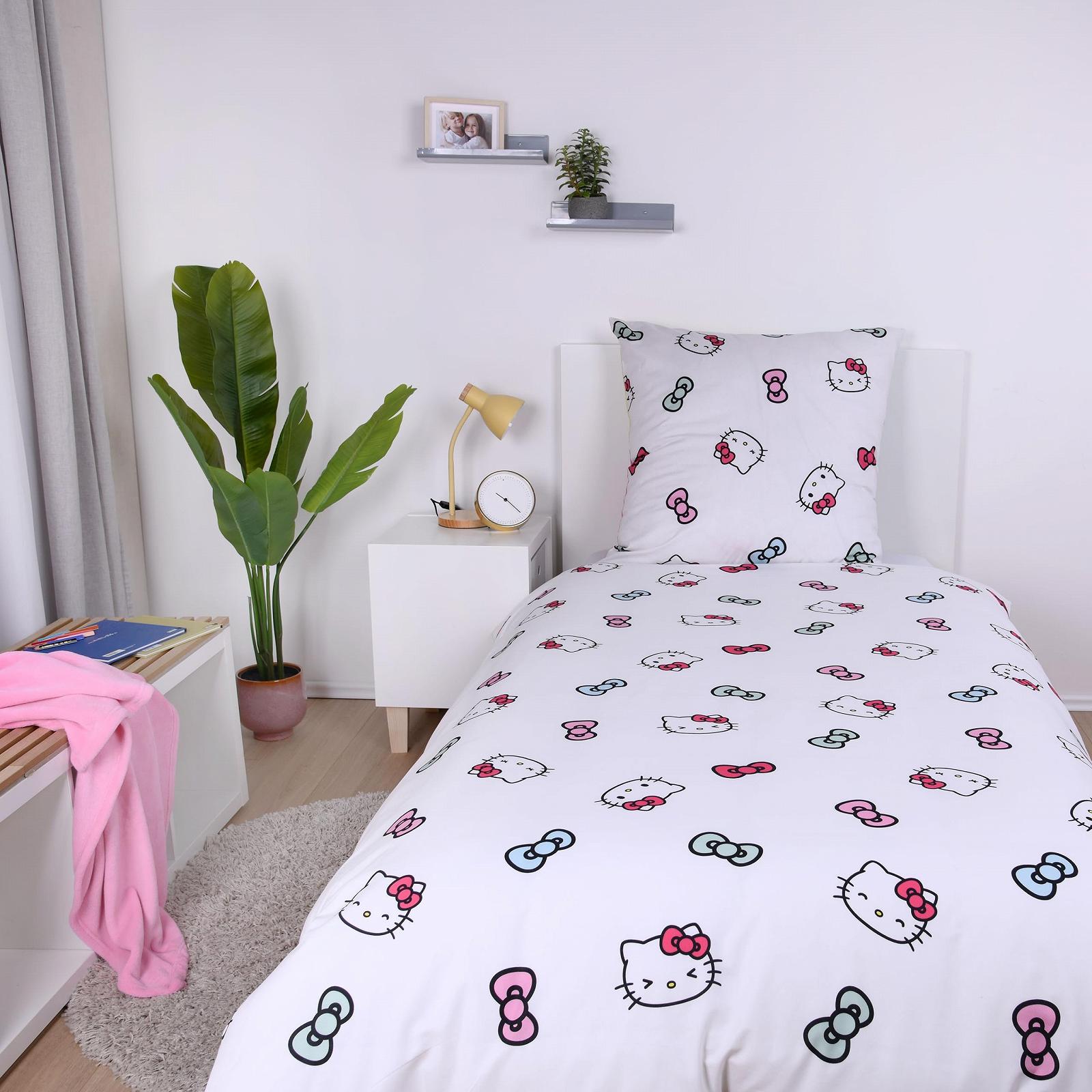 Постельное белье Herding Hello Kitty, наволочка прибл. 80 x 80 см, пододеяльник прибл. 135 x 200 см, с молнией и двусторонним мотивом, 100% хлопок/Renforcé, разноцветное, фото №5