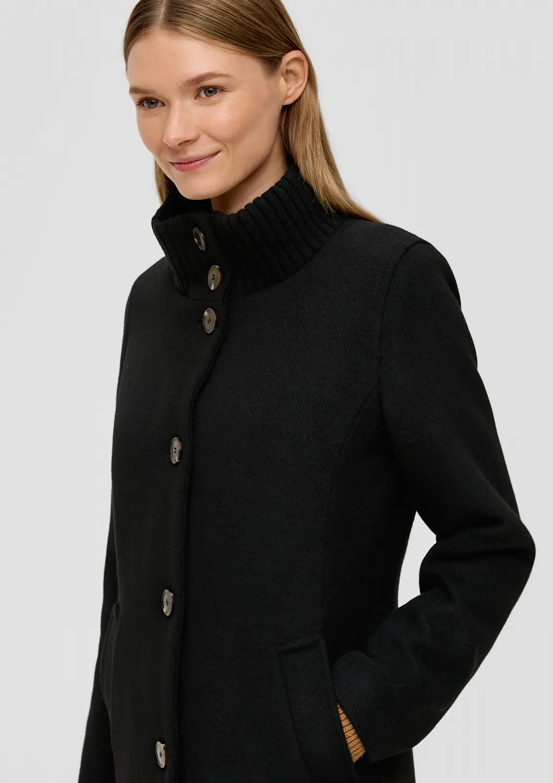 Пальто s.Oliver Twill з коміром-стійкою, фото №3