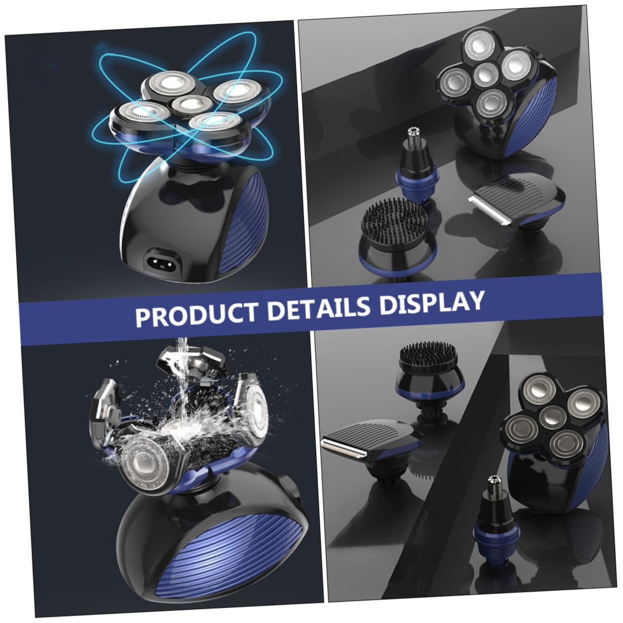 Машина Beavorty для гоління голови з олійною насадкою Мужской тример USB для бороди та голови Набір з 3, фото №6