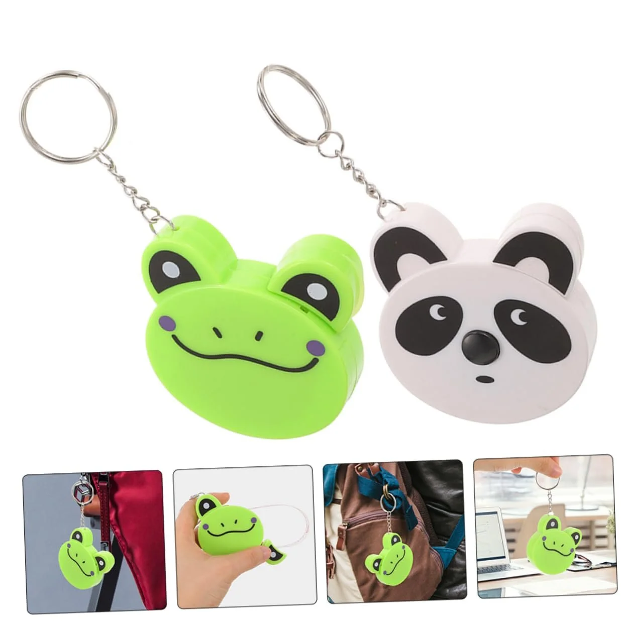 Міні рулетка-брелок KITANDOVE 2 шт. Мультяшний дизайн, фото №3