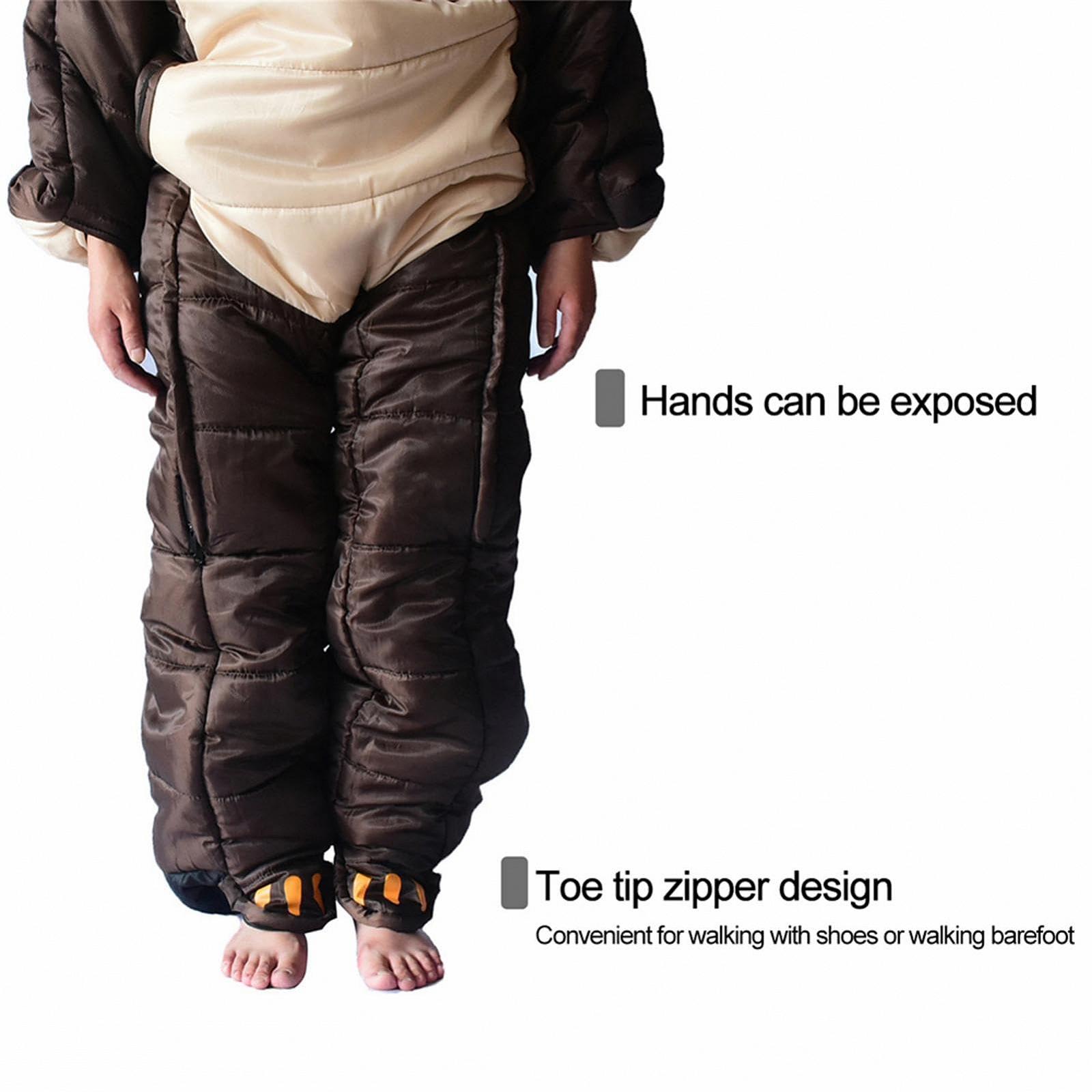 Спальный мешок Portable Bear Full Body Sleeping Bag для взрослых с молнией, лёгкий зимний для кемпинга, походов, путешествий, фото №3