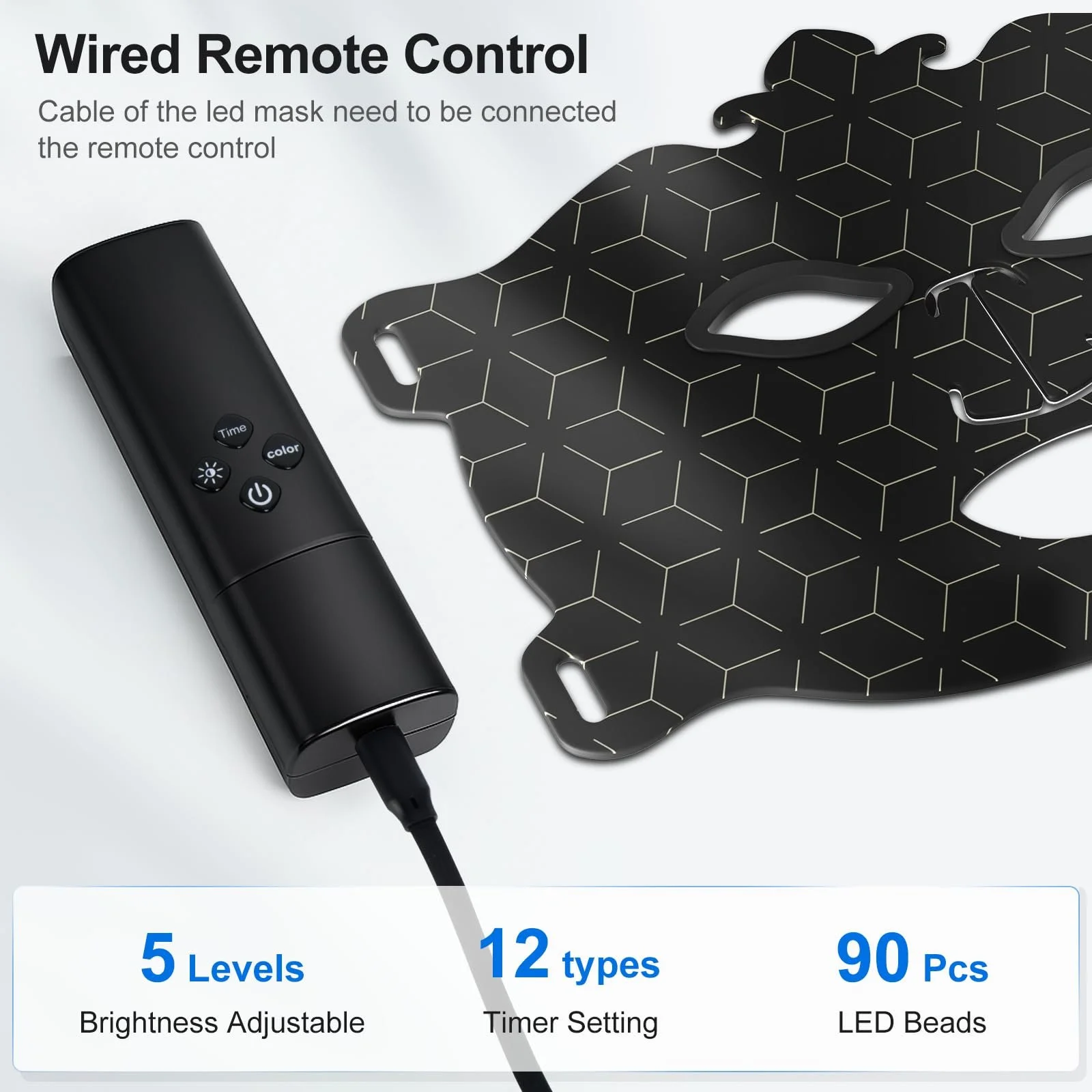 LED Маска для лица Profey 7 цветов, Маска с красным светом, для омоложения кожи и против морщин, фото №5 LED Маска для лица Profey 7 цветов, Маска с красным светом, для омоложения кожи и против морщин, фото №5