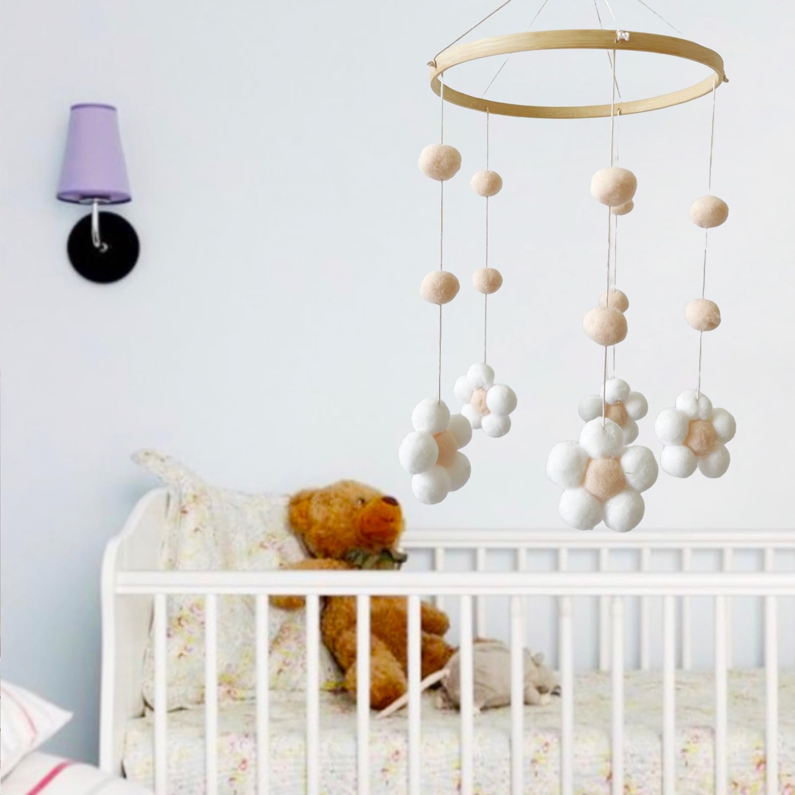 Подвеска Herfair Flowers Ветряные колокольчики для младенцев Бежевая, фото №6 Подвеска Herfair Flowers Ветряные колокольчики для младенцев Бежевая, фото №6