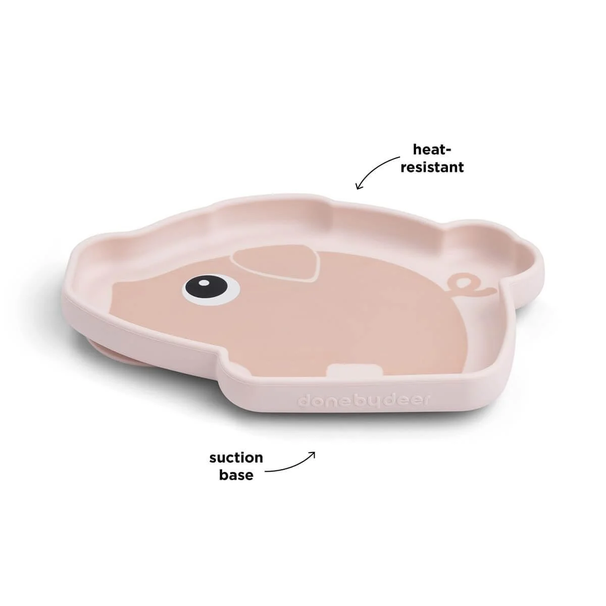 Тарілка Done by Deer Pigee Pink силіконова, фото №4 Тарілка Done by Deer Pigee Pink силіконова, фото №4