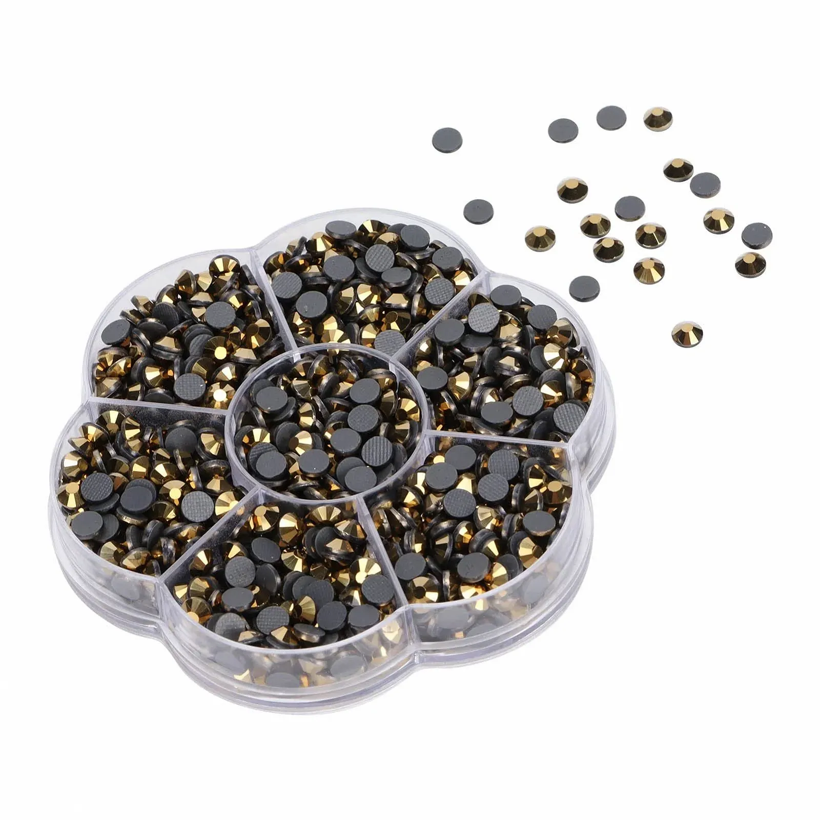 Стрази Скляні стрази для DIY дизайну нігтів, 1000 шт., аксесуари одягу JM201 Золотий, фото №2