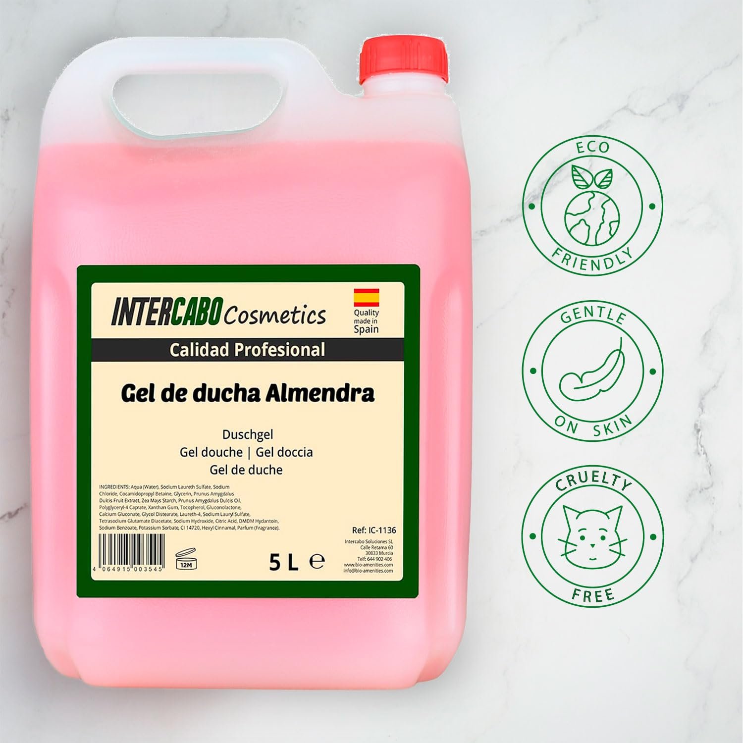 Гель для душу Intercabo Almond 2 x 5 л, фото №2
