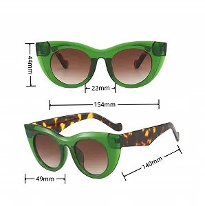 Сонцезахисні окуляри Котяче око ANNIUP Ретро, дві штуки, великі, модні, різнокольорові synthetic.ua - Фото 1