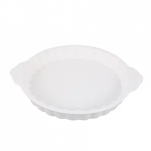 Форма для запекания TOYANDONA керамическая круглая с ручками Белая - Фото 1