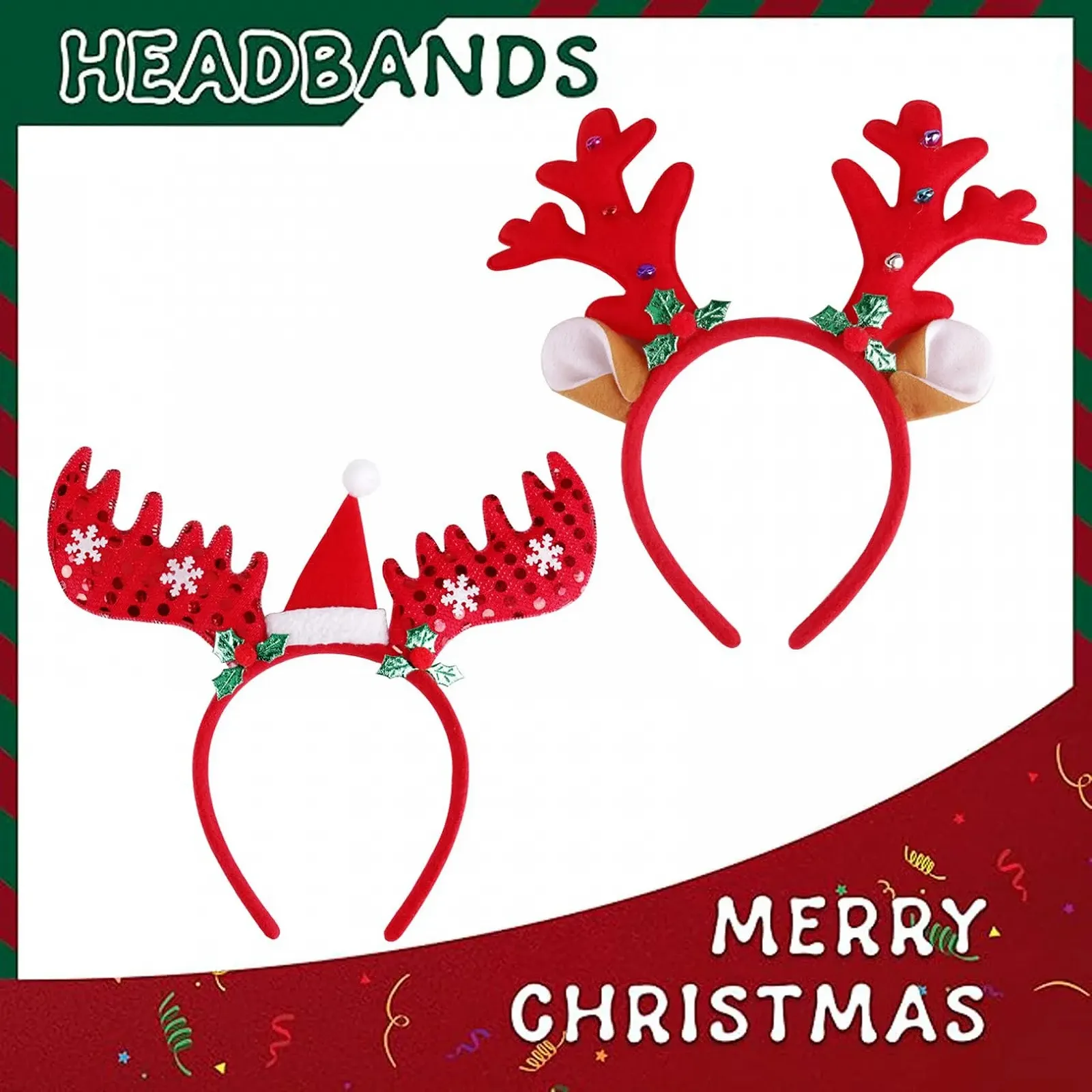 Набор рождественских обручей 2 шт., фото №2