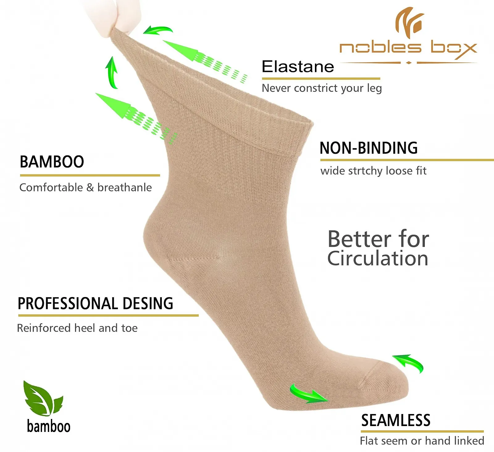 Діабетичні шкарпетки Bamboo М'які (4 пари), фото №2