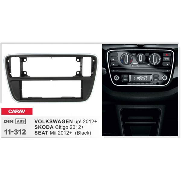 Переходная рамка Carav Volkswagen Up Skoda Citigo Seat Mii (11-312), фото №5
