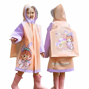 Детская дождевая куртка GXYANiaoy Водонепроницаемая Прозрачная Разноцветная - Фото 1