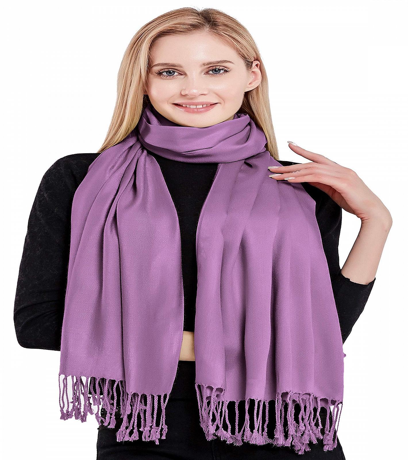 Однотонный Непальский Шаль Шарф Накидка CJ Apparel, фото №4