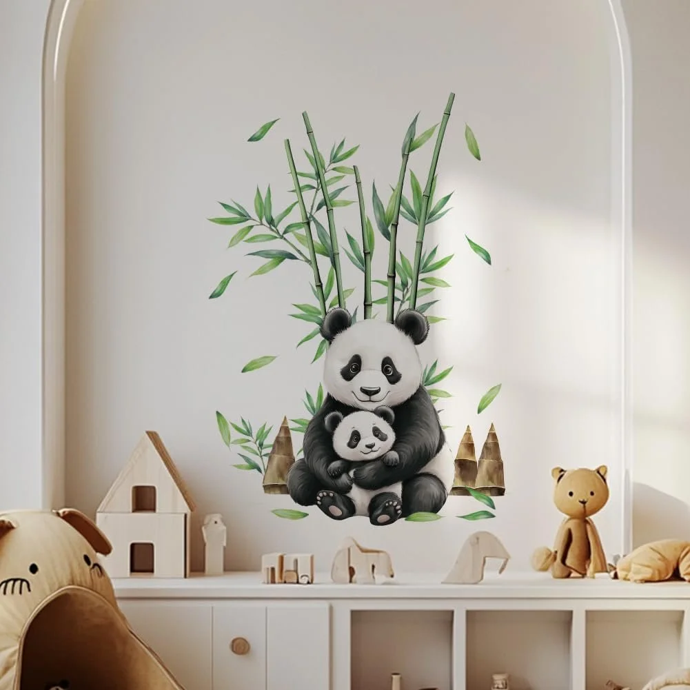 Наклейки на стіну Cartoon Panda 2 листи 2 стилі 118 x 39 см, фото №7