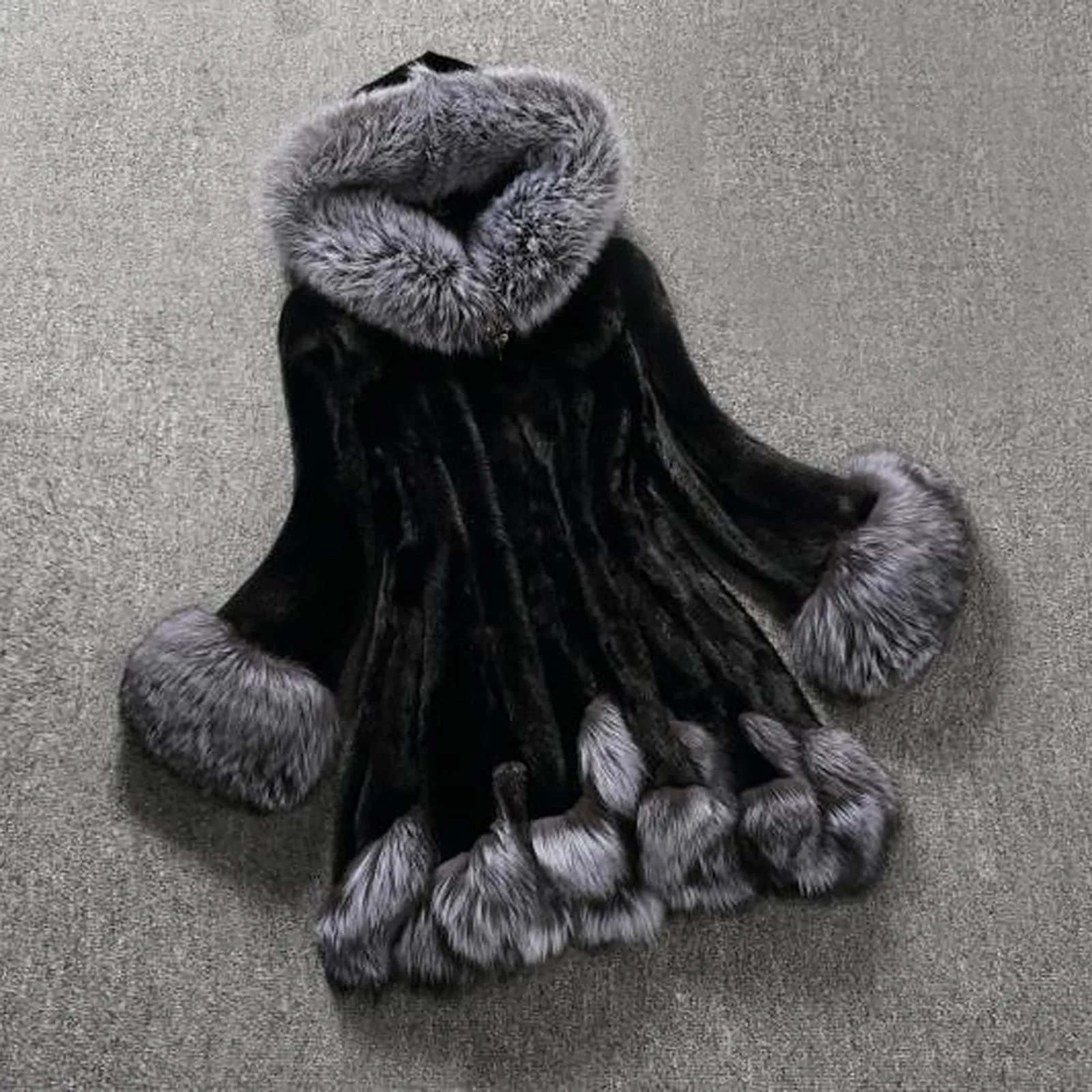 Женская куртка из искусственного меха с капюшоном, теплая зимняя, фото №3 Женская куртка из искусственного меха с капюшоном, теплая зимняя, фото №3