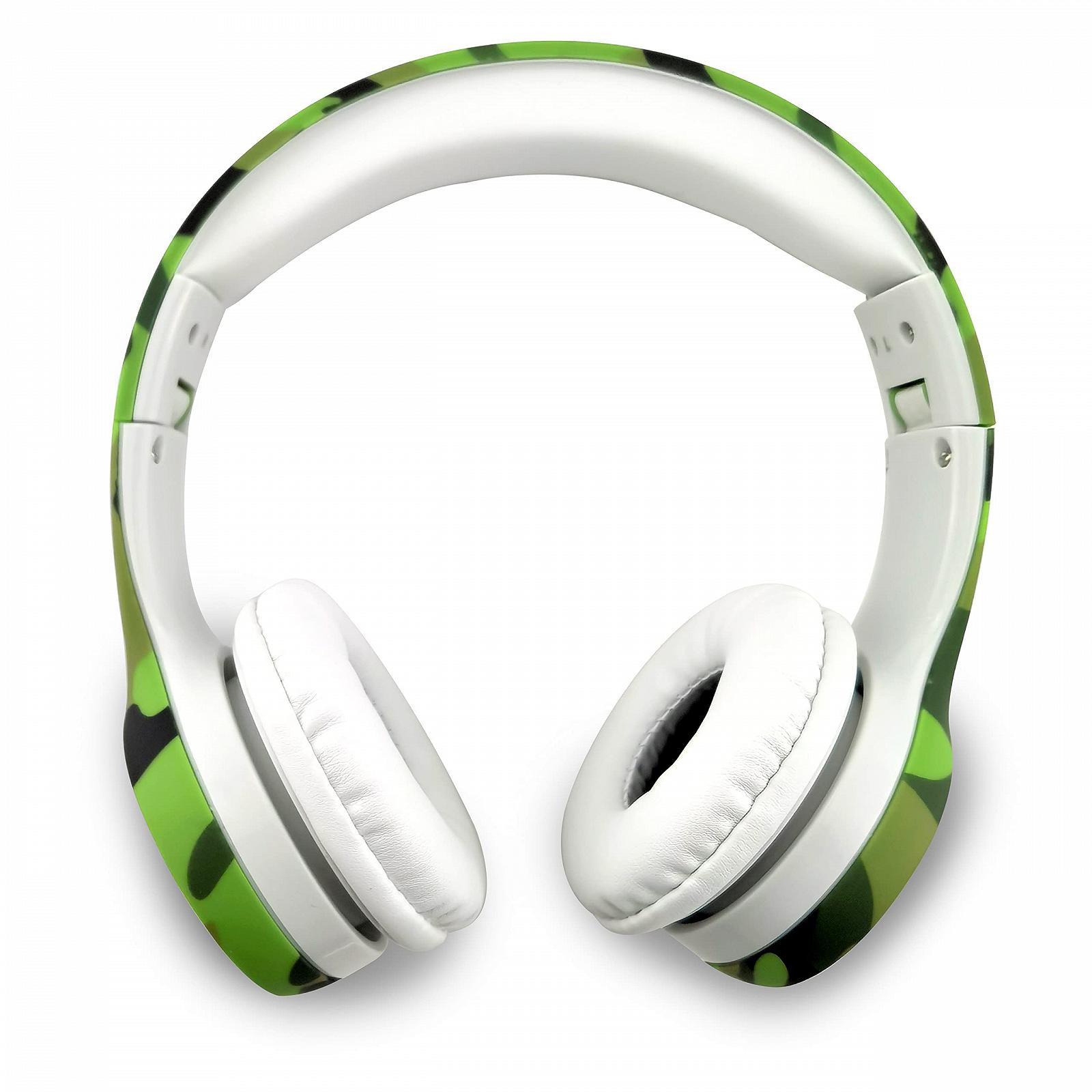 Навушники hisonic Children's для дітей з 3 років, з обмеженням гучності 85 дБ і мікрофоном Камуфляж зелений, фото №6