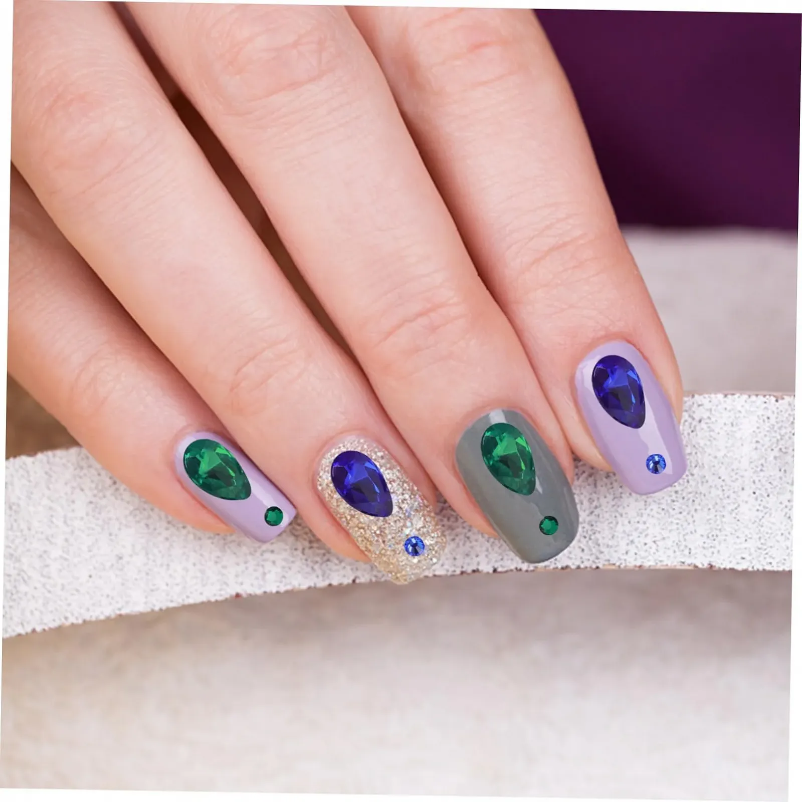 Стразы для ногтей Healvian, для самостоятельного дизайна ногтей, с блестящими бриллиантами для маникюра на дому и в салоне, просты в использовании, фото №6