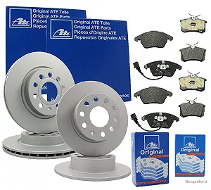 Комплект тормозов ATE BMW 1 передние + задние тормозные диски + тормозные колодки - Фото 1