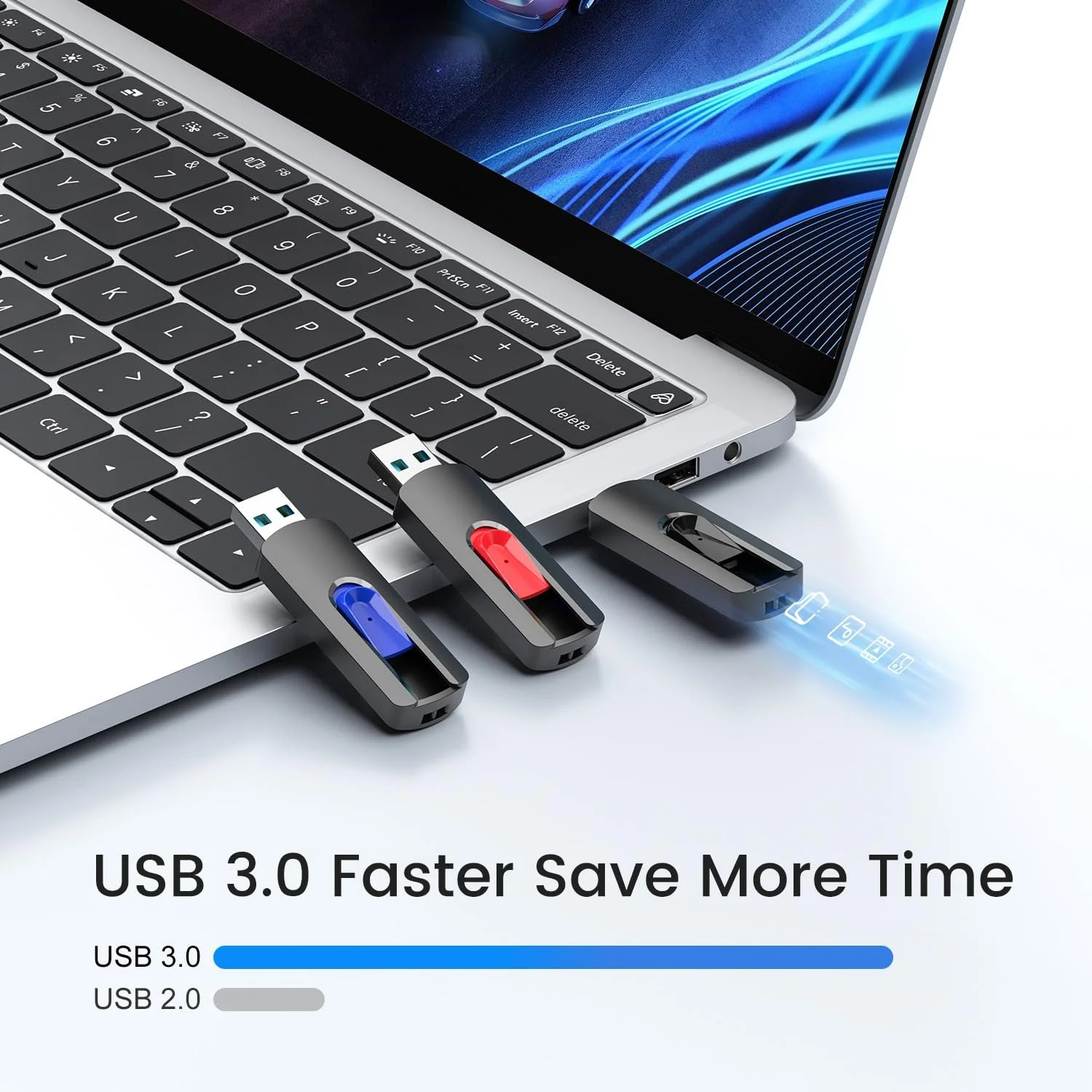 USB-накопичувачі Vansuny 64 GB USB 3.0 3 шт. Висувні, фото №5