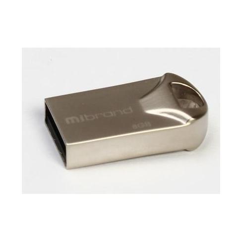 USB флеш-накопичувач Mibrand 8GB Hawk Silver 2.0 MI2.0/HA8M1S, фото №1