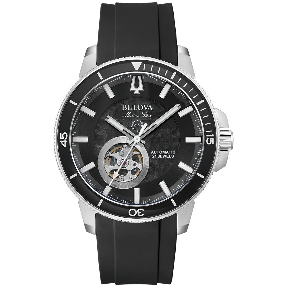 Мужские Аналоговые Автоматические Часы Bulova 96A288, серебристый/черный, ремешок, фото №1