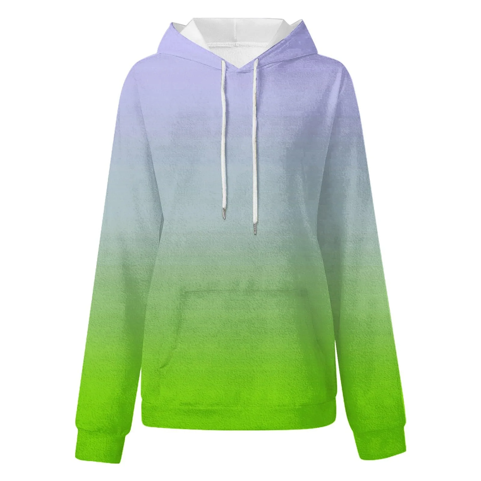 Женский Свитшот Générique с капюшоном, градиентный пуловер со шнурком и карманами, осенне-зимний топ с длинными рукавами, спортивная футболка, фото №5 Женский Свитшот Générique с капюшоном, градиентный пуловер со шнурком и карманами, осенне-зимний топ с длинными рукавами, спортивная футболка, фото №5