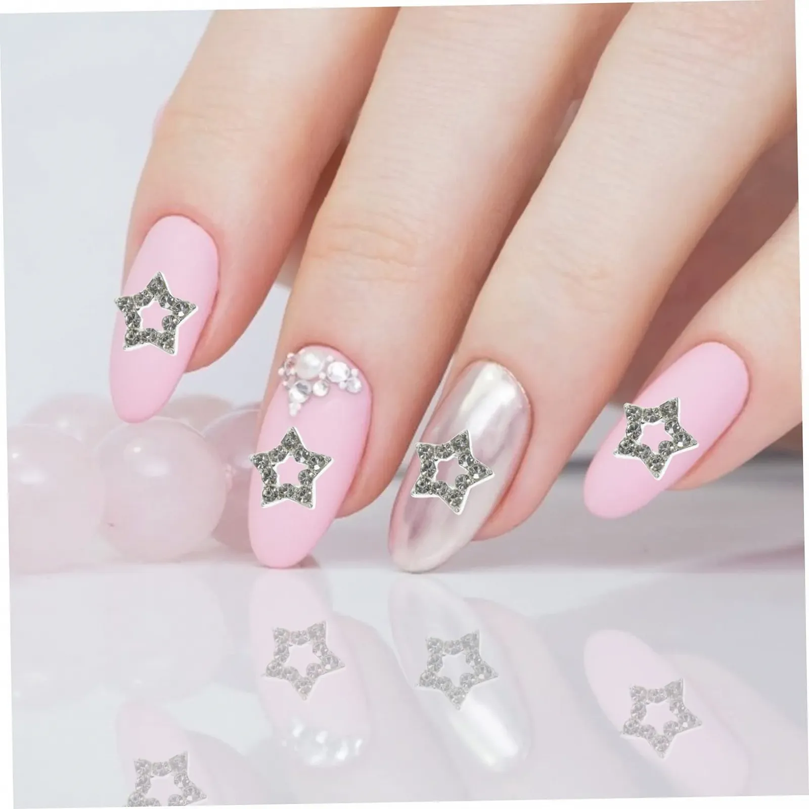 Металлические украшения для ногтей Звезда Декоративный набор 12 шт, фото №4