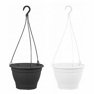 Підвісні кошики HAC24 2 шт. 25 см пластикові антрацит та білий - Фото 1
