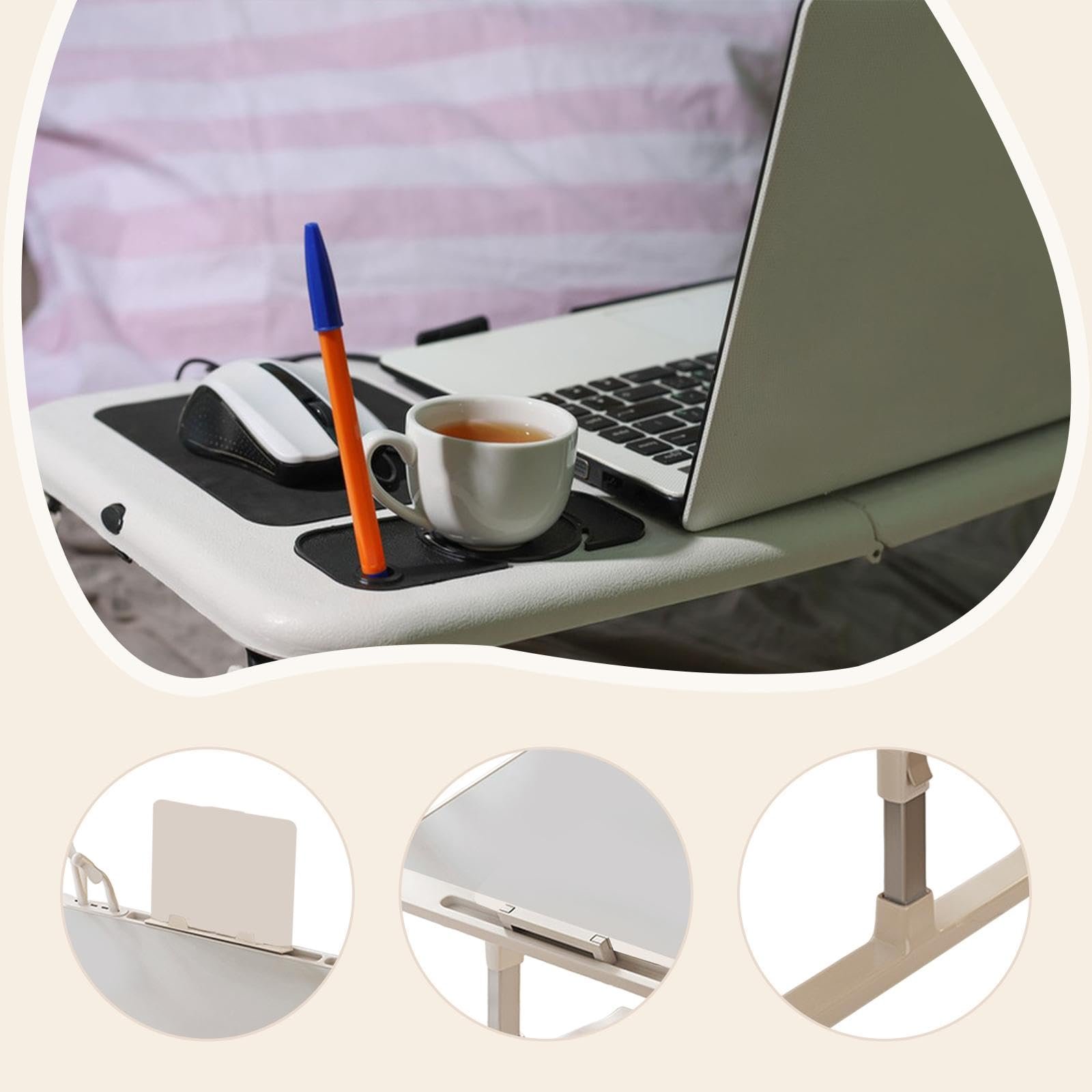 Складной столик для ноутбука Gray Style A, фото №4