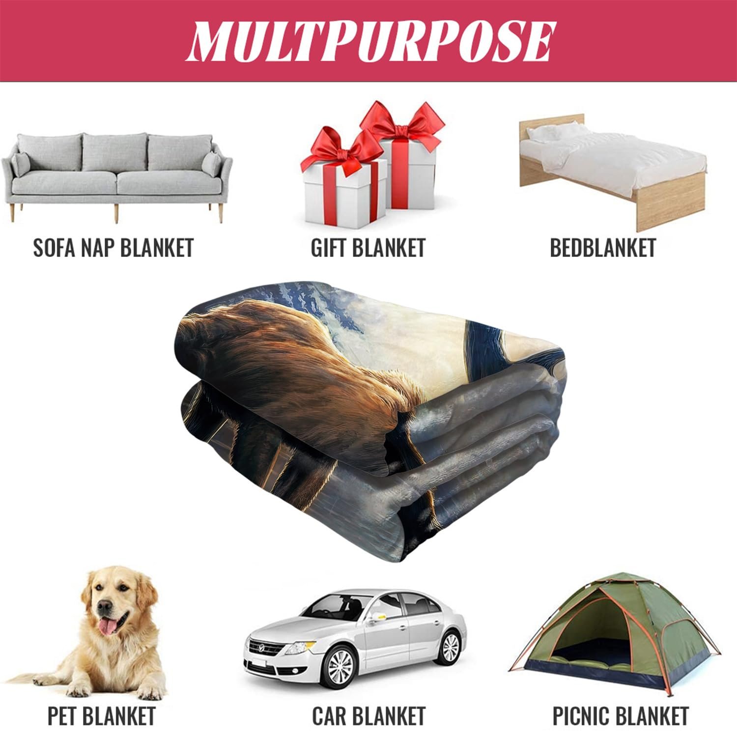 Одеяло YISUMEI Фланелевое мягкое Северный лось, 150 x 200 см, фото №5 Одеяло YISUMEI Фланелевое мягкое Северный лось, 150 x 200 см, фото №5