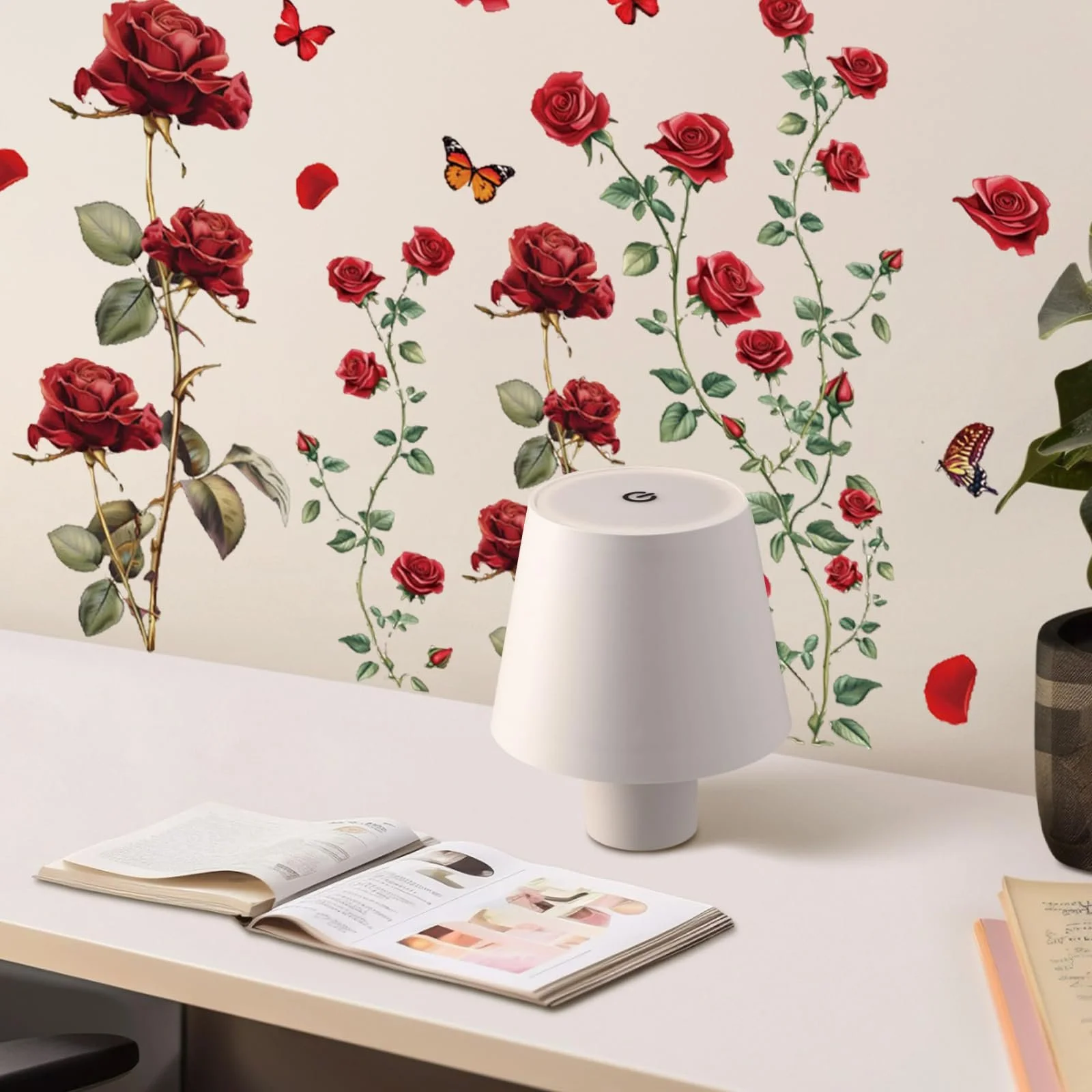 Наклейки на стіну Red Rose Квіти та метелики Вінілові 67 x 67 см, фото №6