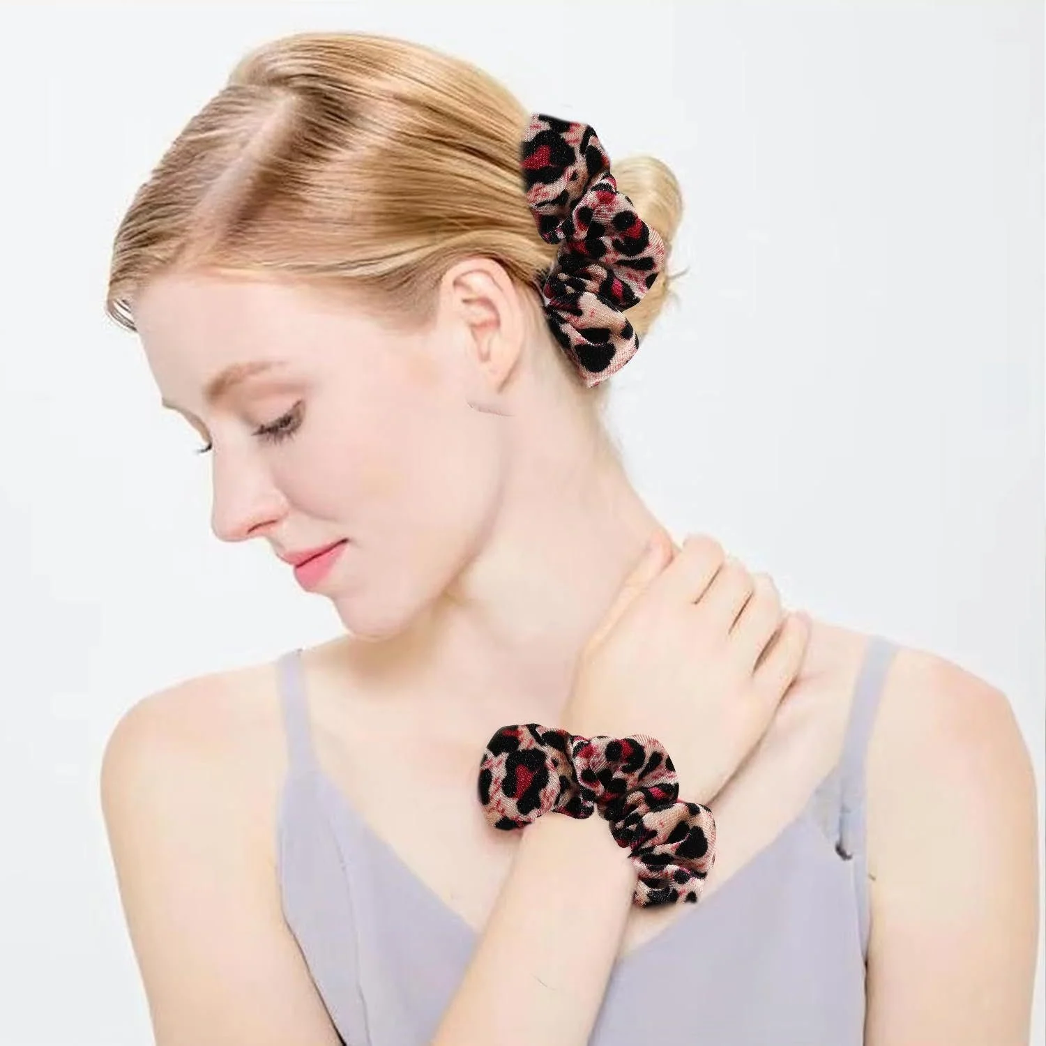 Резинка для волосся Леопардовий принт 10 шт, фото №5