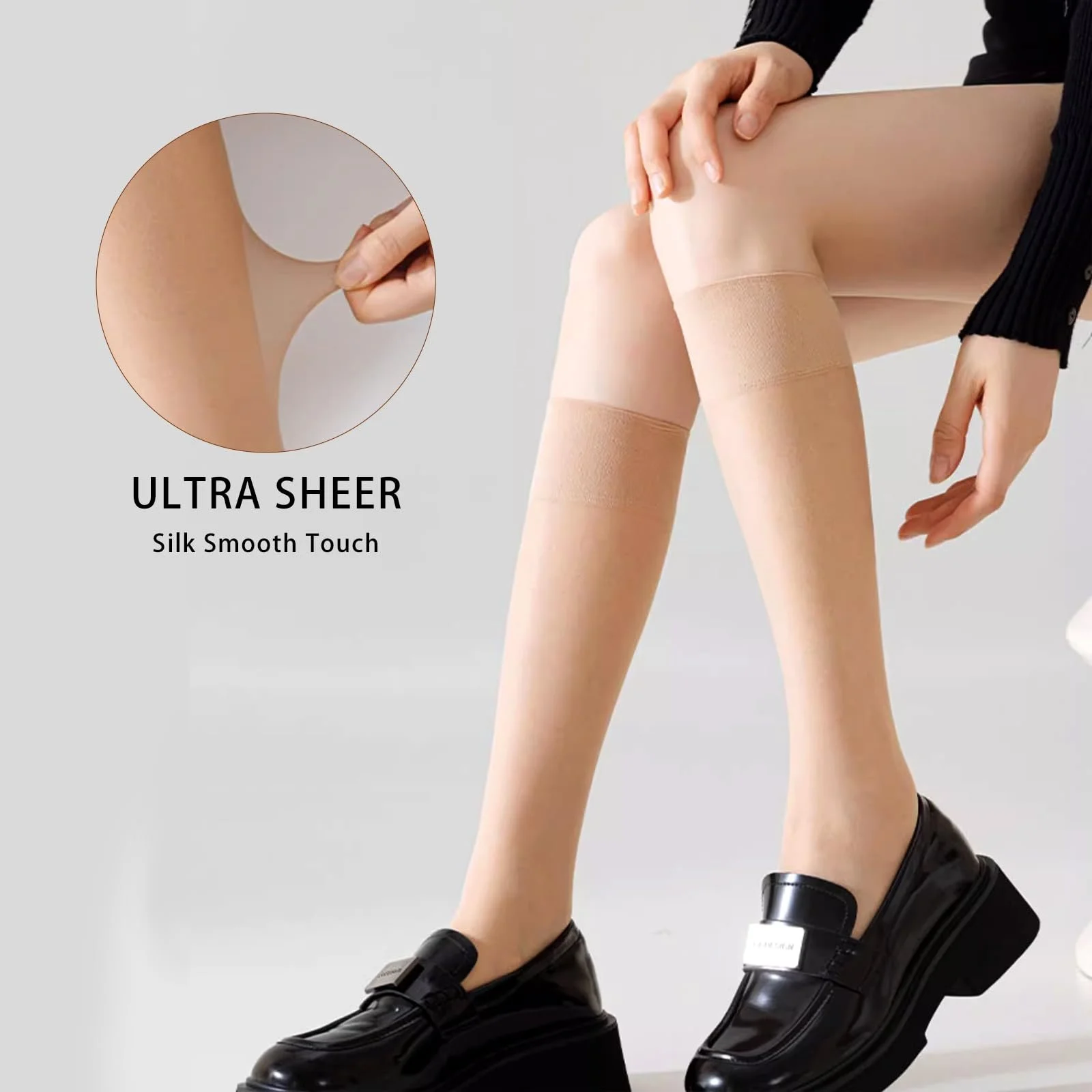 Шкарпетки гольфи жіночі з нейлону 12 пар, Універсальний розмір, фото №3 Шкарпетки гольфи жіночі з нейлону 12 пар, Універсальний розмір, фото №3