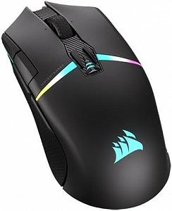 Ігрова бездротова миша Corsair NIGHTSABRE RGB / Bluetooth / Радіоканал / 26000 DPI / 8 кнопок / RGB підсвітка / Інерційне 4Д колесо / Чорна (CH-931B011) synthetic.ua - Фото 1