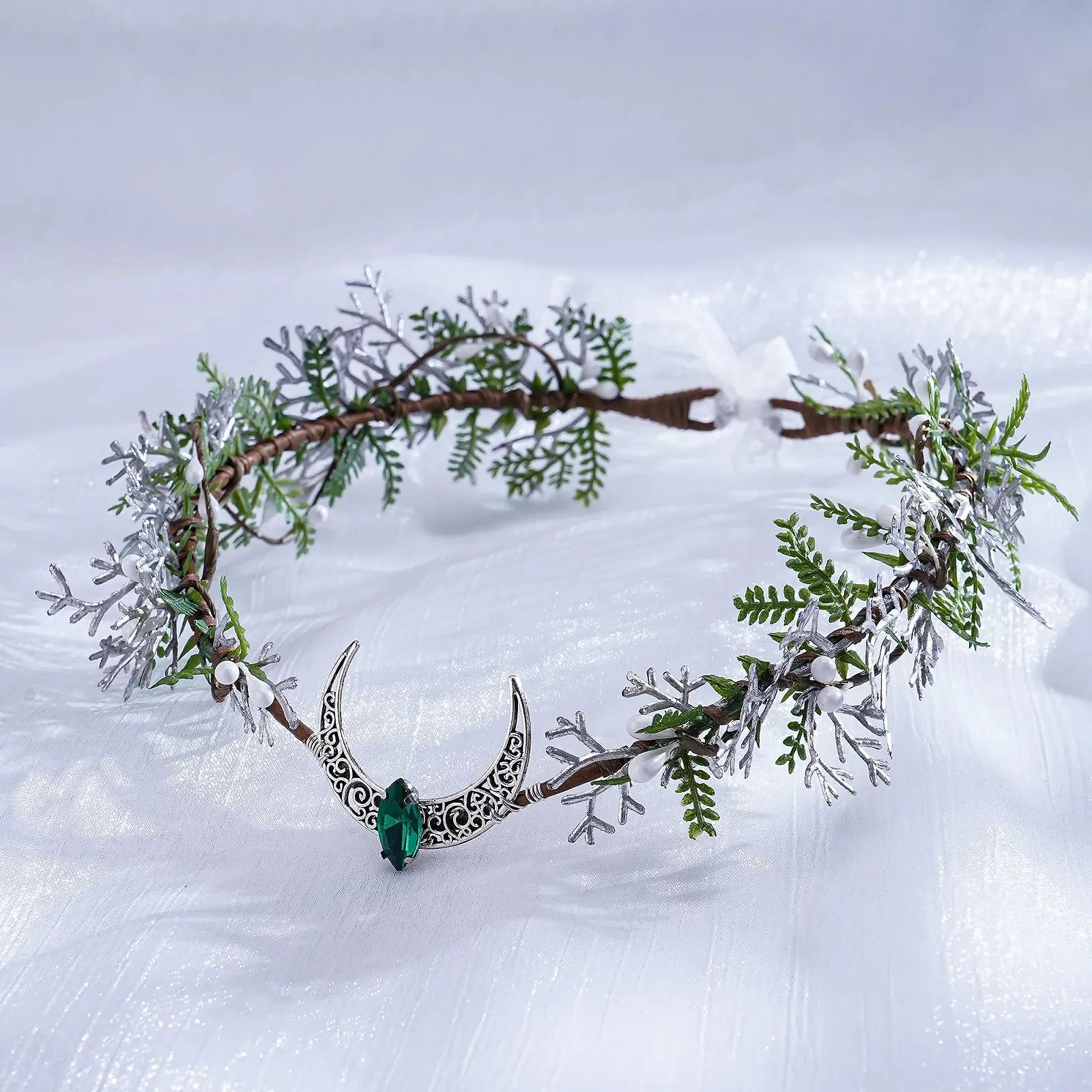 Вінок Ельфа Срібний Місяць MOSTORY для жінок, фото №4