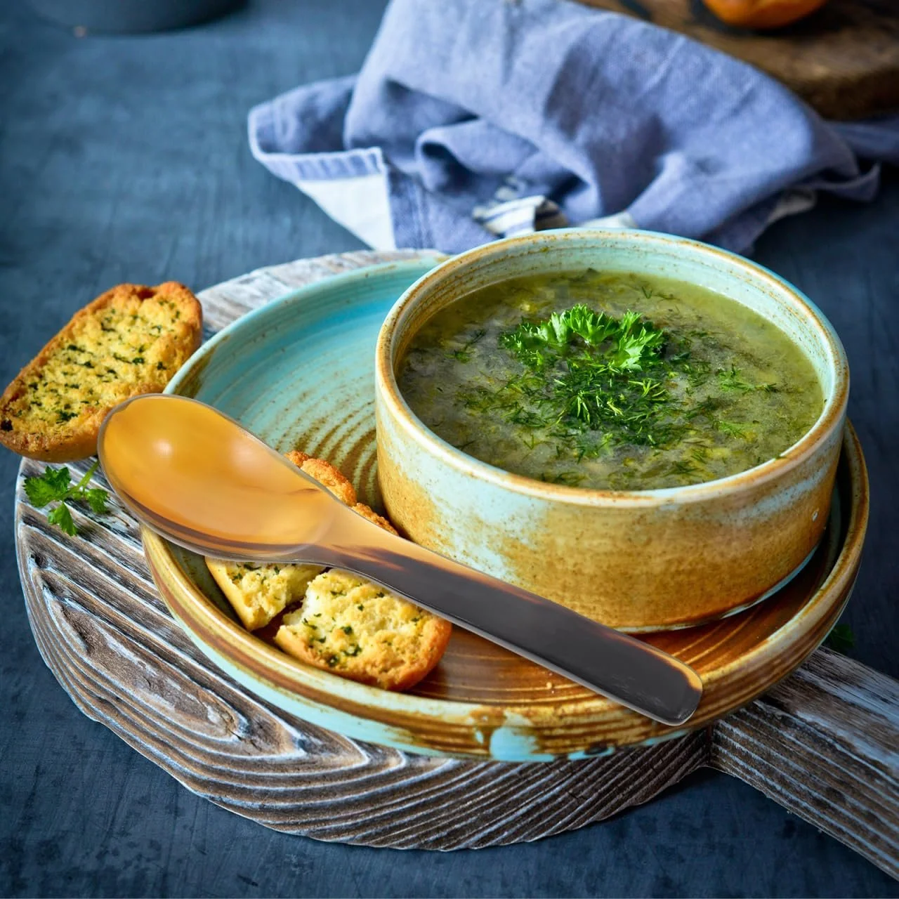 Ложка з ручкою з рогу буйвола Cabilock, набір з 2 штук, фото №8